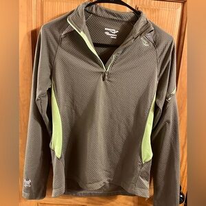Saucony Olive and Lime Activewear Top